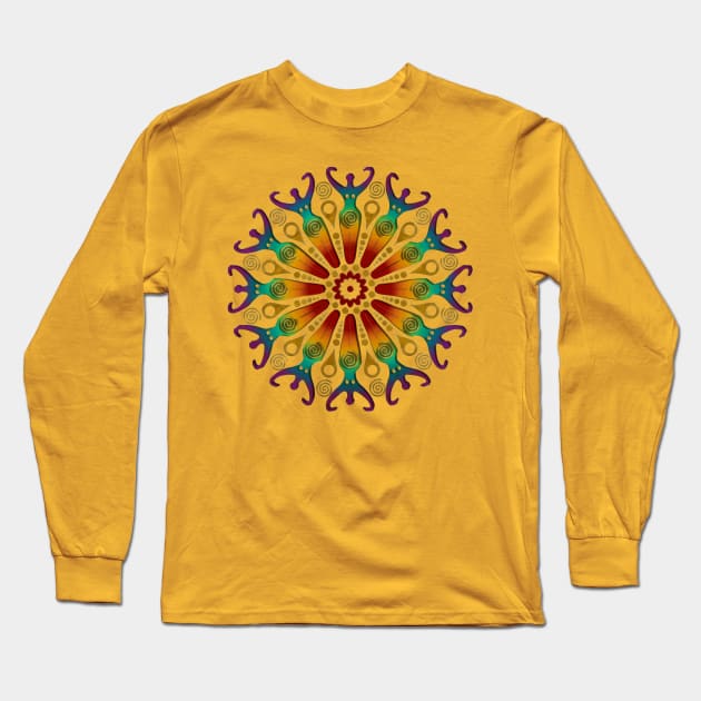 Circle Of Fertility Goddess Long Sleeve T-Shirt by EDDArt